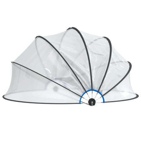 Zwembadoverkapping rond 376x188 cm PVC 3