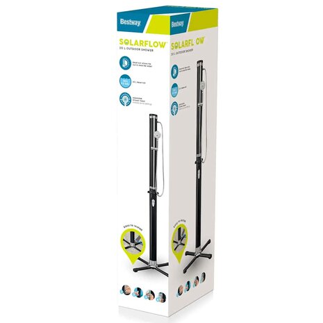 Bestway Buitendouche Solar Flow 20 L zwart 5