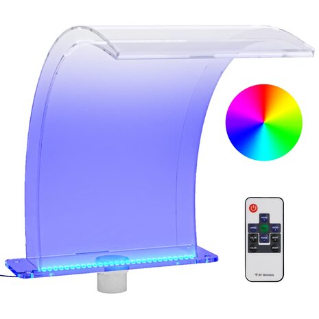Zwembadfontein met RGB LED's 50 cm acryl 2