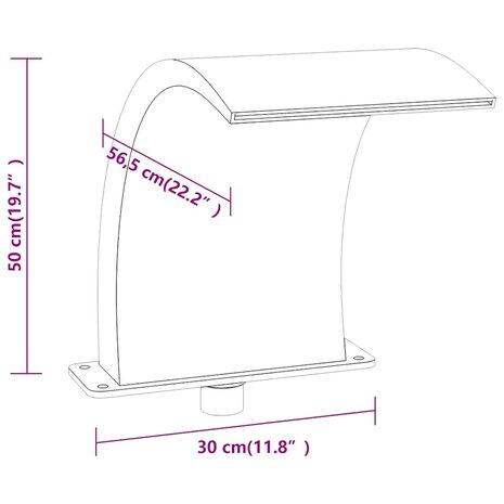 Zwembadfontein met RGB LED's 50 cm acryl 12