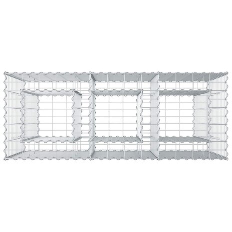Schanskorf verhoogde plantenbak Zilver 130 x 50 x 80 cm 8