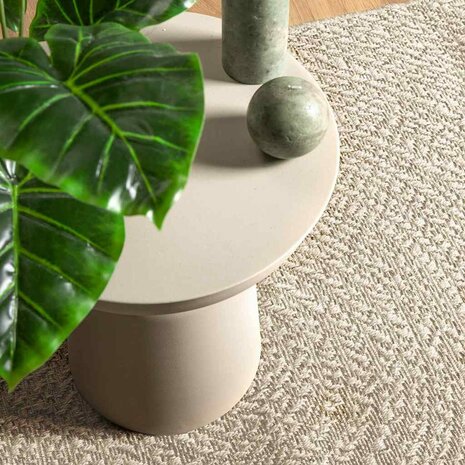 Vloerkleed ZIZUR room binnen en buiten 80x200 cm jute look 2