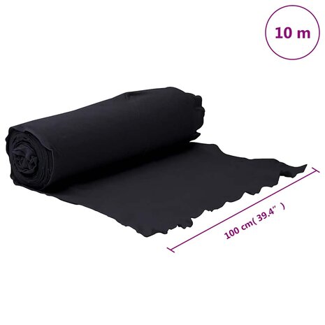 Geotextielmembraan 1x10 m polyestervezel zwart 10