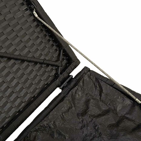 Tuinkrukken met kussens 2 st 40x40x43 cm poly rattan zwart 10