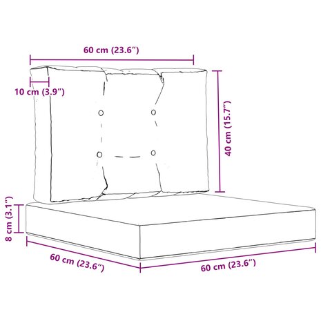 Buiten bankkussen 2 pcs Cr&egrave;me Polyester 11