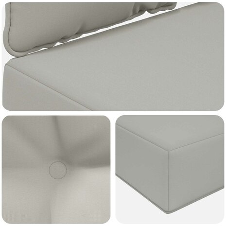 Buiten bankkussen 3 pcs Grijs Polyester 8