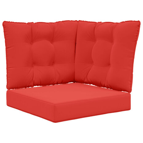 Buiten bankkussen 3 pcs Rood Polyester 2