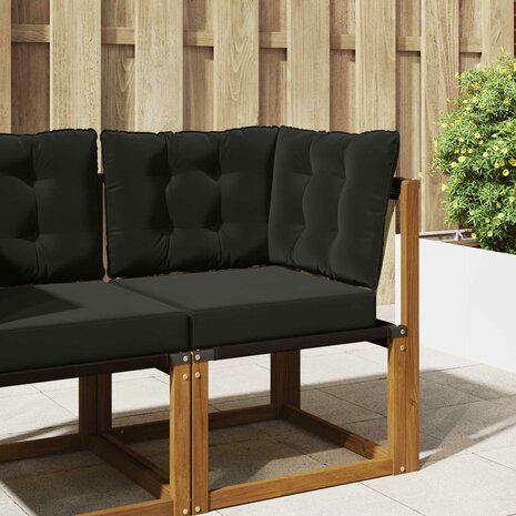 Buiten bankkussen 3 pcs Zwart Polyester 1