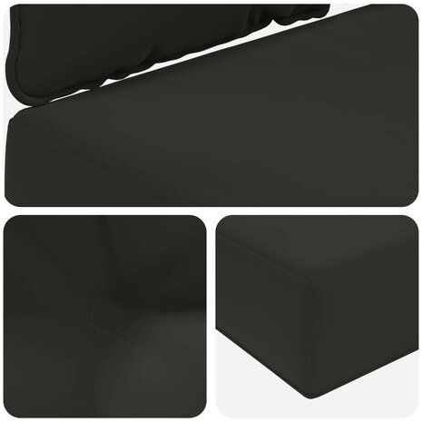 Buiten bankkussen 3 pcs Zwart Polyester 8