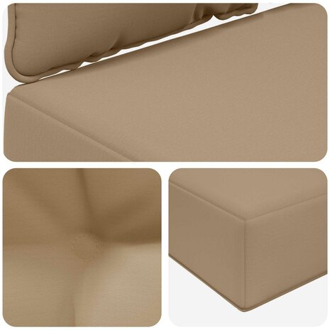Buiten bankkussen 3 pcs Taupe Polyester 8