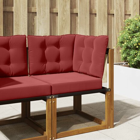 Buiten bankkussen 3 pcs Wijnrood Polyester 1