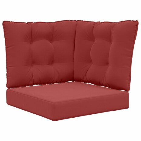 Buiten bankkussen 3 pcs Wijnrood Polyester 2