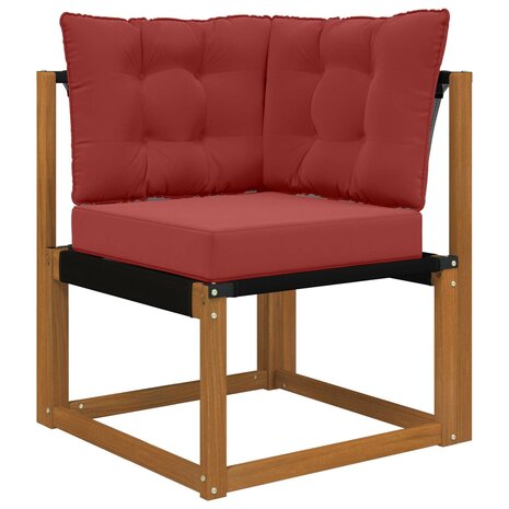 Buiten bankkussen 3 pcs Wijnrood Polyester 3