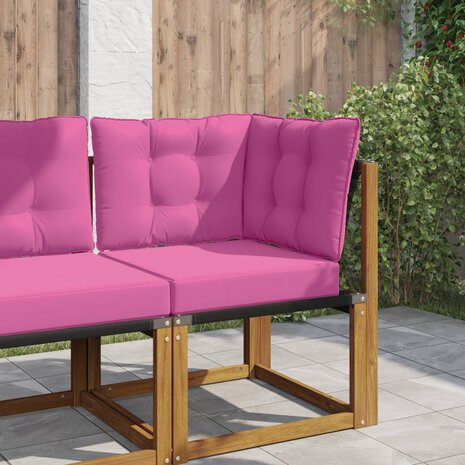 Buiten bankkussen 3 pcs Roze Polyester 1