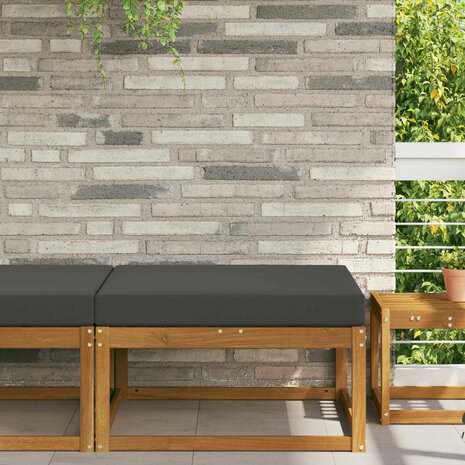 Buiten bankkussen Antraciet 80 x 80 x 8 cm Polyester 1