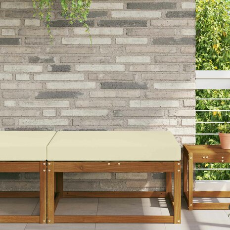 Buiten bankkussen Cr&egrave;me 80 x 80 x 8 cm Polyester 1