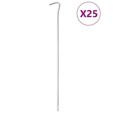 Tentharingen 25 st &Oslash;5 mm 30 cm gegalvaniseerd staal 1