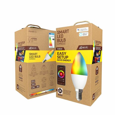 Smart Gloeilamp Muvit MIOBULB006 Wit Warm wit RGB F 5 W E14 450 lm (2700 K) (6500 K) 8