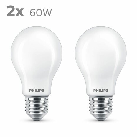 Ledlamp Philips Classic Standard 60 W Wit E E27 (2700 K) (2 Stuks) 3