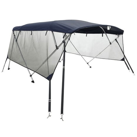Biminitop 4 bogen met mesh zijwanden 243x(185-198)x137 cm 2