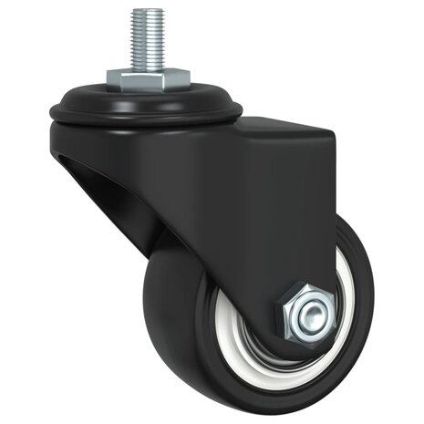 Zwenkwielen 4 stuks 35 mm ijzer zwart 5