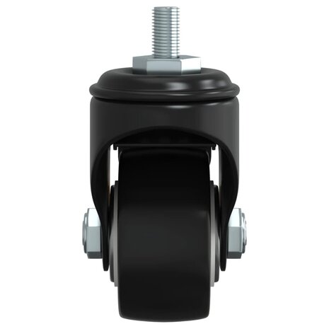Zwenkwielen 4 stuks 35 mm ijzer zwart 6