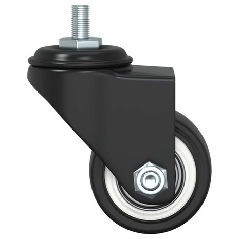 Zwenkwielen 4 stuks 35 mm ijzer zwart 9