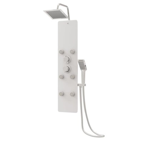 Douchepaneel 25x47,5x130 cm glas wit  3