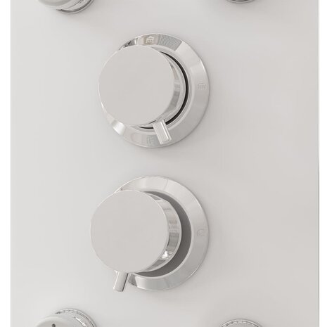 Douchepaneel 25x47,5x130 cm glas wit  6