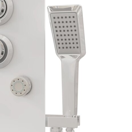 Douchepaneel 25x47,5x130 cm glas wit  8