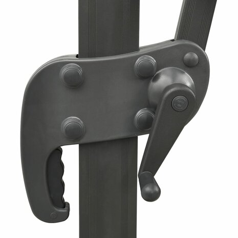 Zweefparasol met paal en LED-verlichting 300 cm antracietkleur 8