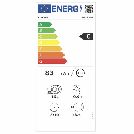 Vaatwasser Hisense HS643C90X Zilver 9