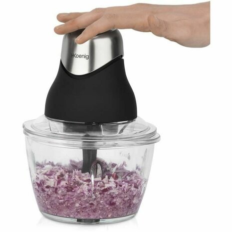 Hakmolen Hkoenig LEO8 Zwart Chroom Glas Roestvrij staal 1 L 4