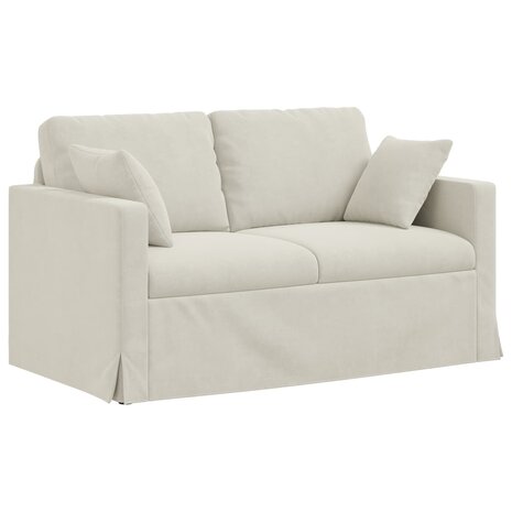 Bankstel 2 pcs Cr&egrave;me 138 x 78 x 80 cm Fluweel 5