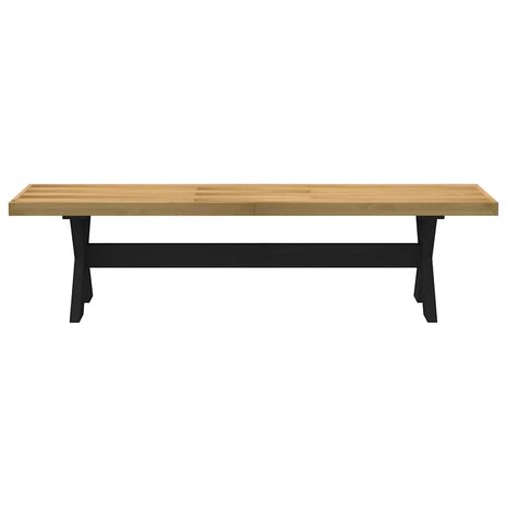Eetbank NOAIN X-vormige poten 180x40x45 cm massief hout 3