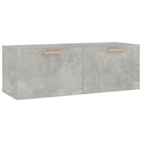 Wandkast 100x36,5x35 cm bewerkt hout grijs 2