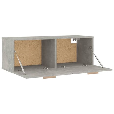 Wandkast 100x36,5x35 cm bewerkt hout grijs 7
