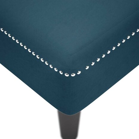 Chaise longue met kussen en rechterarmleuning fluweel blauw 7