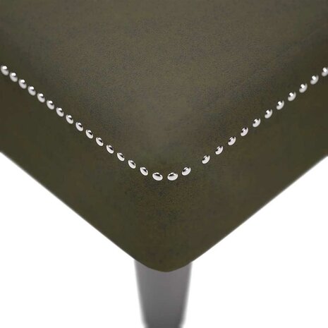 Chaise longue met kussen&rechterarmleuning kunstleer legergroen 7