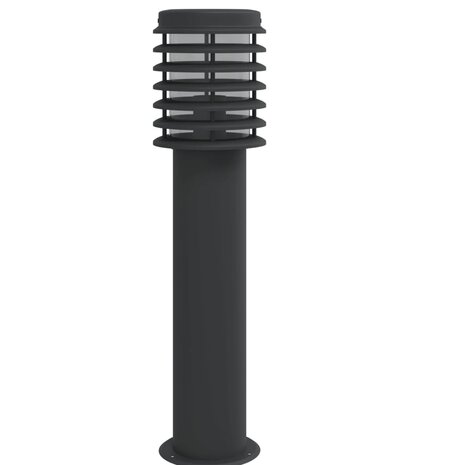 Buitenvloerlampen 3 st stopcontact 60 cm roestvrijstaal zwart 4