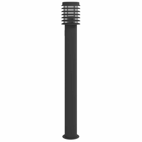 Buitenvloerlampen 3 st stopcontact 110 cm roestvrijstaal zwart 4