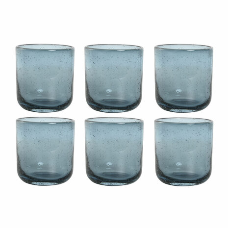 Glazenset Home ESPRIT Blauw Kristal 320 ml (6 Stuks) 1