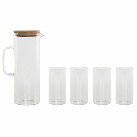 Glazenset Home ESPRIT Transparant Bamboe Borosilicaatglas 210 ml 1