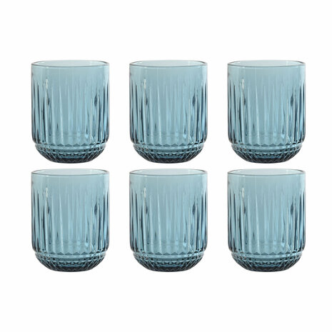 Glazenset Home ESPRIT Blauw Kristal (6 Stuks) 1