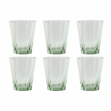 Glazenset Home ESPRIT Groen Kristal 280 ml (6 Stuks) 1