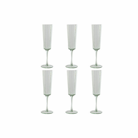 Glazenset Home ESPRIT Groen Kristal 6 x 6 x 23,7 cm (6 Stuks) 1