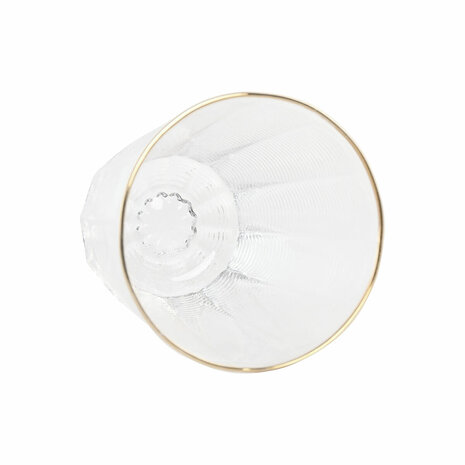 Glazenset Home ESPRIT Transparant Gouden Kristal Met reli&euml;f 350 ml (6 Stuks) 3
