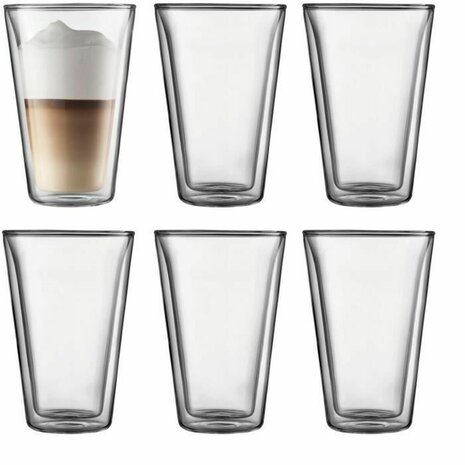 Glazenset Bodum 400 ml Transparant Borosilicaatglas Soepel 6 Onderdelen (6 Stuks) 1