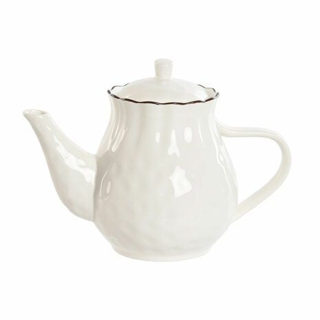 Theepot Home ESPRIT Wit Bruin Porselein 1 L 1