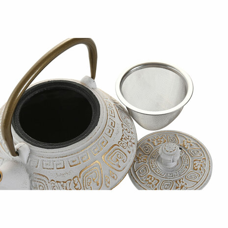 Theepot Home ESPRIT Wit Roze Roestvrij staal Ijzer 400 ml (2 Stuks) 3